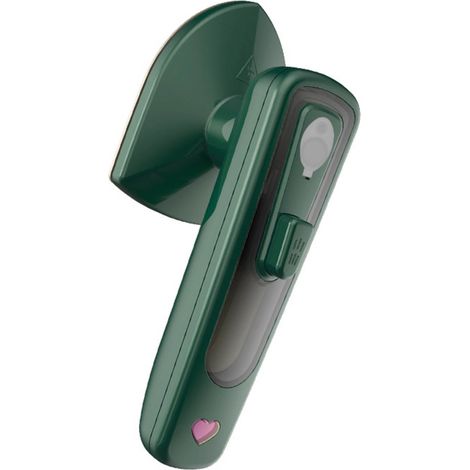 Fer à repasser vapeur portable mini pour vêtements, appareil de repassage compact pour voyages et maison, prise européenne verte. (1/5)