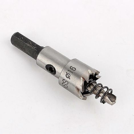 Foret en acier inoxydable, scie cloche pour métaux, scie cloche robuste, 16 mm