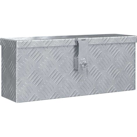 Boîte en aluminium 48,5 x 14 x 20 cm Argenté