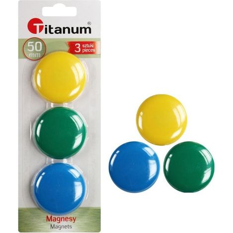 Imanes para pizarras de 50 mm, 3 unidades