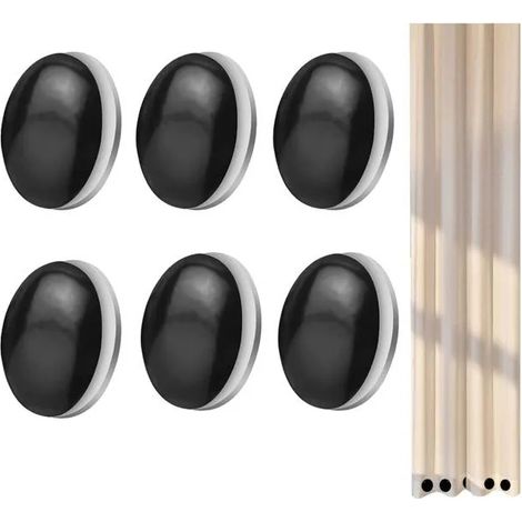 6 Pièces Poids Rideaux Extérieur,Poids pour Rideaux Extérieur,Aimant pour Rideaux,Poids Nappe De Table Exterieur,Poids Rideau(Noir) (1/5)