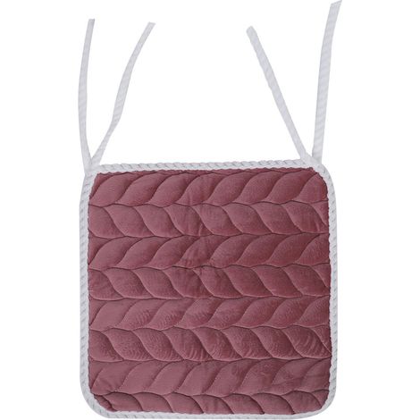 Coussin De Chaise Antidérapant - 40x40cm Polyester Lavable - Pour Salle À Manger Jardin Bureau - Violet (1/5)