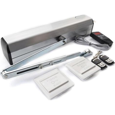 Kit d'ouvre-portes automatiques Ouvre-porte battante électrique, opérateur d'ouvre-porte automatique résidentiel et commercial facile à installer et universel pour accessoires de portail coulissant (1/5)