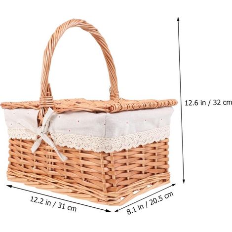 Eleganter Picknickkorb, vom Strand zurück an seinen Ursprungsort, zur Aufstellung zu Hause oder im Garten. (1/4)