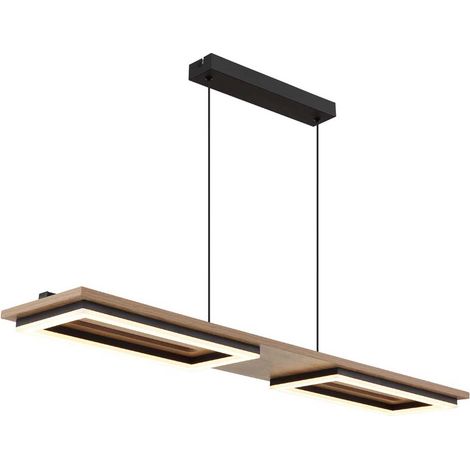 Hängelampe Pendellampe Esstischleuchte Holzoptik Wohnzimmerlampe LED H 120 cm
