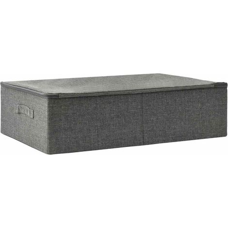 vidaXL Caja de almacenaje tela gris antracita 70x40x18 cm (1/2)