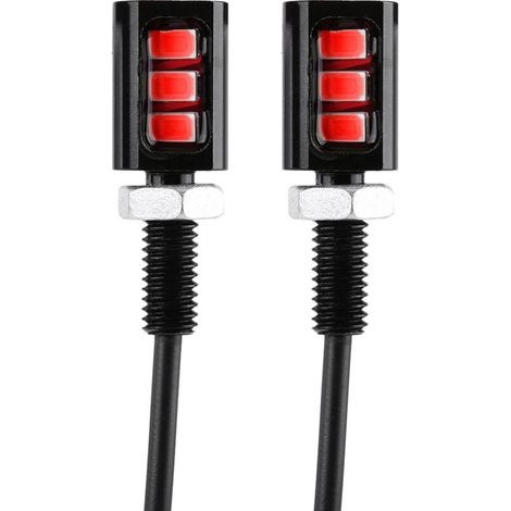 2x12V universel voiture moto plaque d'immatriculation vis boulon lumière lampe rouge LED.