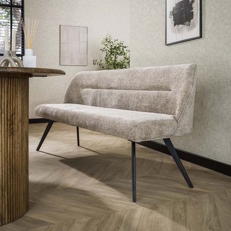 Banquette de salle à manger moderne en tissu Yasmine (1/2)