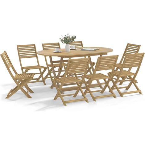 Gartenstühle 8 Stk. Klappbar 48,5x61,5x87 cm Massivholz Akazie