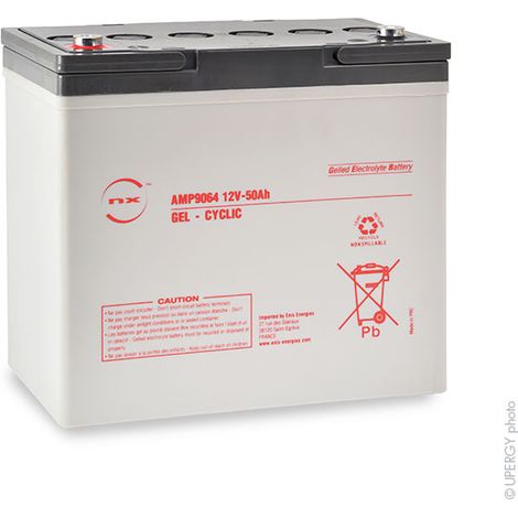 NX - Batterie plomb etanche gel NX 50-12 Cyclic 12V 50Ah M6-F