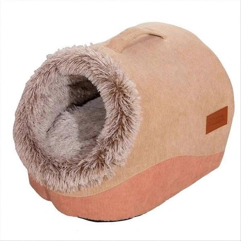 Grottes pour chats d'intérieur, niche douillette et chaude, design semi-fermé, cachette confortable pour chat, maison pour chien pour un confort optimal. (1/5)
