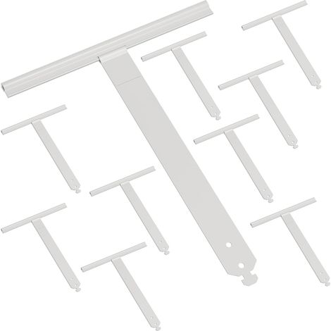 Lot de 10 Attache Tablier Souple Volet Roulant en Acier Laqué pour Lame 14mm,L208 Attache Tablier Quart de Tour Compatible avec Tube Octo,Deprat,ZF,Hexa,Ressort de Suspension à Clipper/Visser (1/5)
