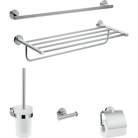 Hansgrohe Logis Universal - Ensemble d’accessoires pour salle de bains, chrome 41728000 (1/4)