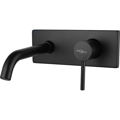 Mexen Alma rubinetto da parete per lavabo, nero - 75115-70 (1/2)