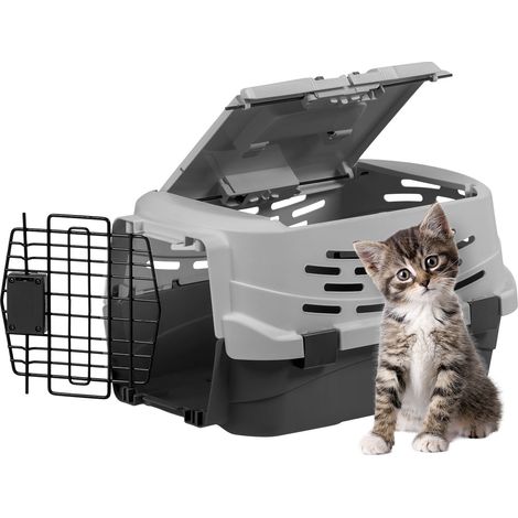 Iris Ohyama, Caisse de Transport pour Chat pour Voiture, Gris, UPC-490, 48×30.5×25cm,