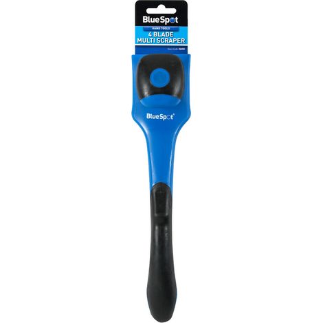 BlueSpot Wood Paint Stripper Razor 4 Blade Multi Scraper Tool Soft Grip Handle