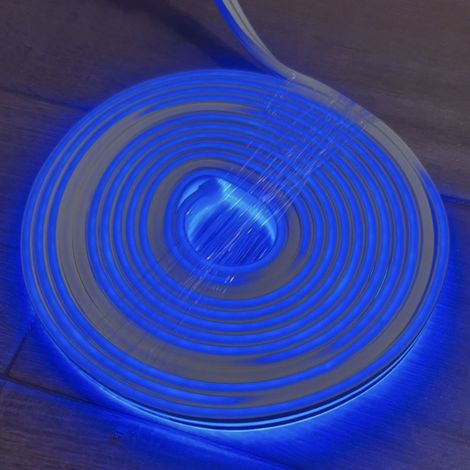 Striscia led 5 metri flex effetto neon RGBIC tubo intelligente multicolor IP65 Smart google alexa balcone festa scudetto Napoli (1/5)