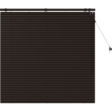 Store Vénitien Marron foncé 130 x 130 cm 35 mm vidaXL (1/5)