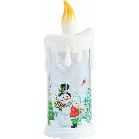 Realistische LED-Kerze mit flackernden Flammen, batteriebetrieben – Leuchtende Weihnachtsdekoration (1/5)