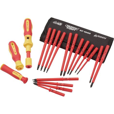 Draper XP1000 - Set di 19 cacciaviti dinamometrici VDE a doppia lama intercambiabile isolata - 81762 - Set di cacciaviti per utensili elettrici (1/4)