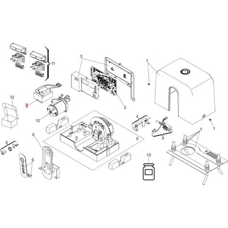 Transformateur d'alimentation FAAC GENIUS 7501285 D1000 ZODIAC 100 C721 - Pièce de rechange (1/3)