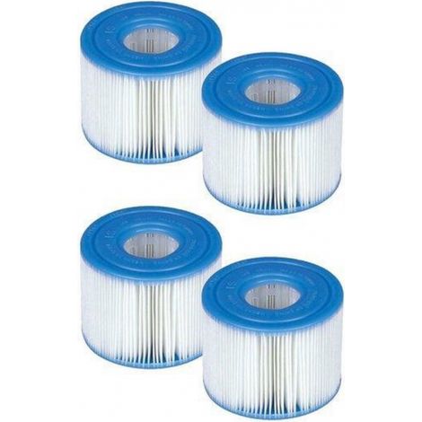 Schwimmbadfilter - 9cm x ø8cm - Set mit 4 Stück - Pumpe Typ 1 - bis zu 1249 Liter pro Stunde