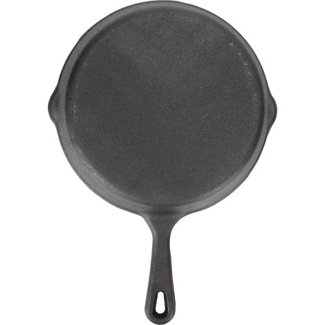 Poêle en Fonte Pré-assaisonnée 20cm - Diffusion Homogène de la Chaleur pour Cuisson, Grill et Four (1/5)