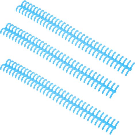 Lot de 10 anneaux de reliure détachables en plastique bleu, 34 trous, diamètre 12 mm, pour feuilles mobiles. (1/5)