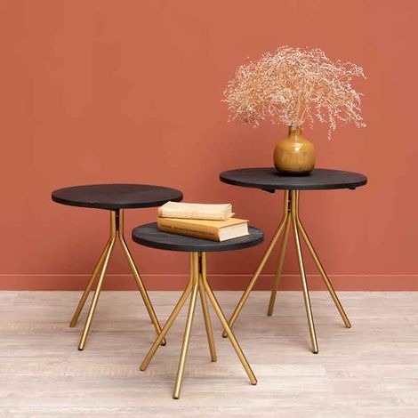 Ensemble 3 tables d'appoint Supremes 43x35cm (1/3)