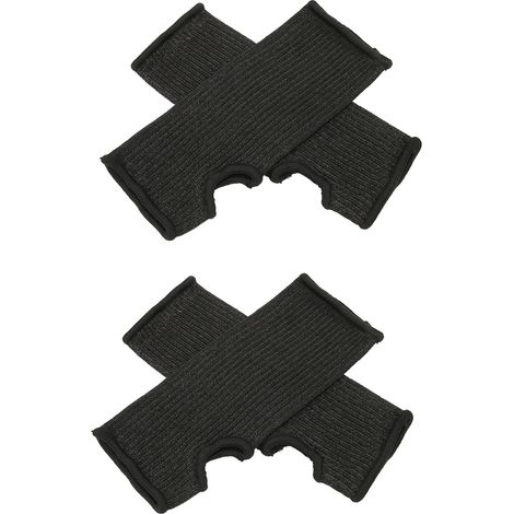 Manchons anti-coupure niveau 5, lot de 4, avec passe-pouce, ajustement parfait, noirs renforcés, protège-bras anti-rayures épais. (1/5)