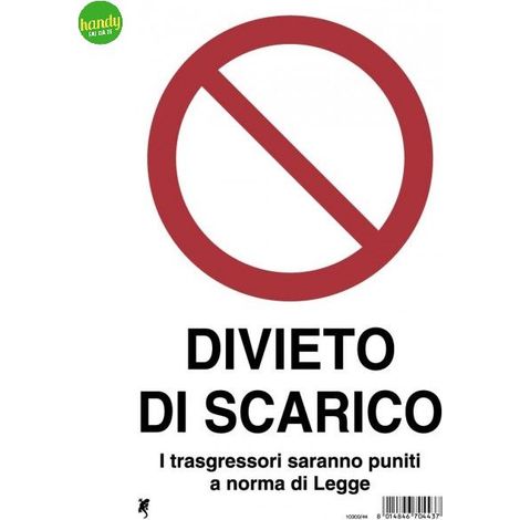 Cartello 3M divieto di scarico 30 x 20 cm
