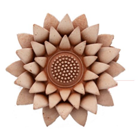 DECORAZIONE FIORE PETALI NINFEA CM.15 IN TERRACOTTA