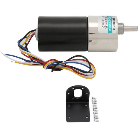 Moteur sans balais DC24V avec réducteur miniaturisé XD-37GB36505 tr/min, sens horaire/antihoraire, support inclus pour micro-machines (1/5)