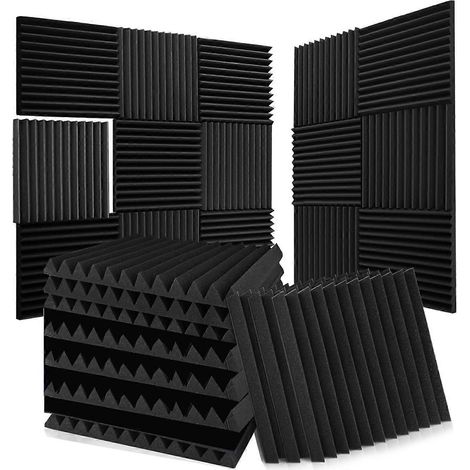 52 Pack Panneaux de Mousse Acoustique 1 X 12 X 12 Inches Panneaux de Mousse Insonorisante pour Murs,Panneaux Muraux Insonorisants Panneaux Acoustiques (1/5)