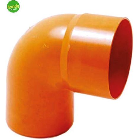 Curva 87° incollaggio maschio femmina in pvc arancio ø 80 HIDROS