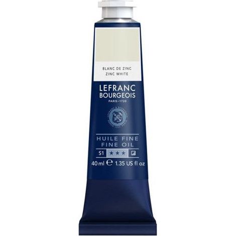 Peinture à l'huile - Fine - Blanc de zinc - 009 - Lefranc Bourgeois - 40ml (1/2)