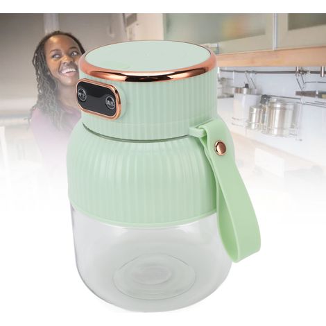 Centrífuga portátil de gran capacidad (600 ml), multifuncional, desmontable, eléctrica, para reuniones y celebraciones familiares, color cian. (1/5)