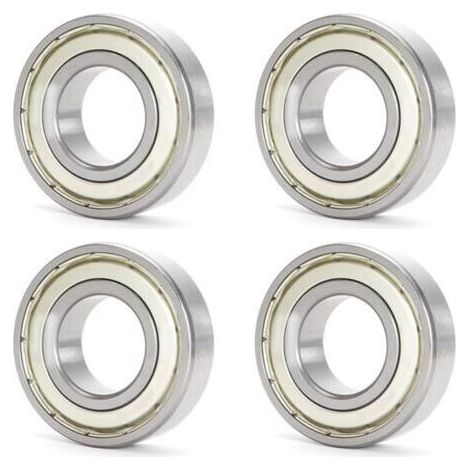 4 Pièces Roulements à Billes 608ZZ 8x22x7mm Acier Chromé avec Joints Métalliques Doubles Roulement à Billes à Gorge Profonde