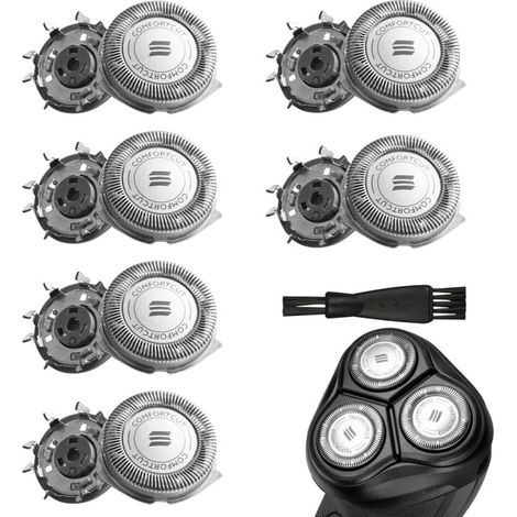 6 Pcs SH50/30 Têtes de Compatible avec Philips Serie 3000 5000 et AT8xx/AT7xx/PT7xx,Têtes de Rasoir avec Nettoyage Brosse,Lames De Remplacement pour Philips, Accessoires Pour Rasoir (1/4)