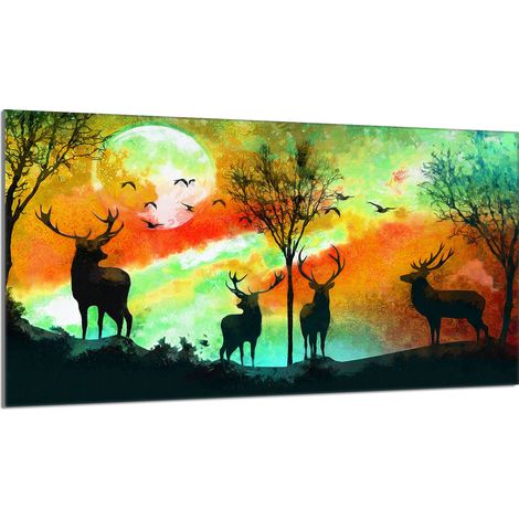 Plaque de protection en verre pour le poêle 90x52 Deer (1/5)