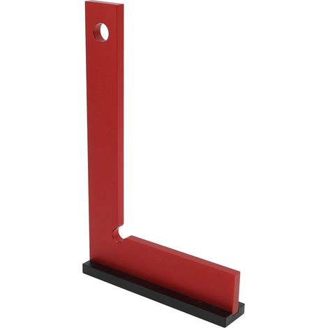 Escuadra mecánica en forma de L, de aluminio, de 6,14 x 3,94 pulgadas, para mediciones de 90° en carpintería. (1/5)