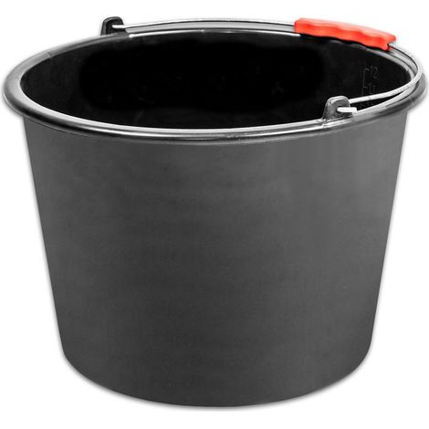 Eimer ReCycled® 20 Liter, Bau, Kunststoff, Kunststoffgriff, schwarz
