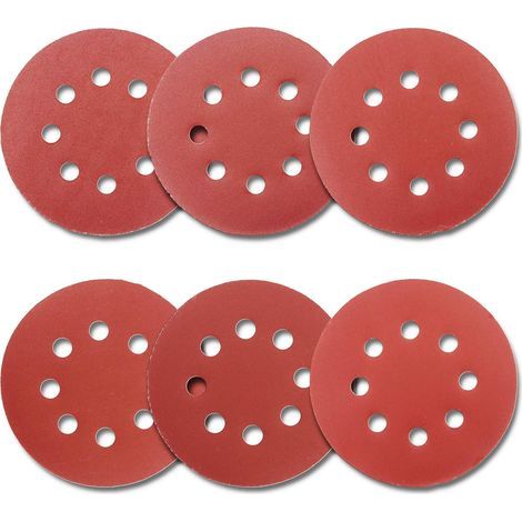 GENERIC-Disques de Ponçage à Crochet et Boucle de125mm pour Ponceuse Orbitale, Papier de Verre Assorti 1000/800/600/400/320/240, pour le Ponçage en Plastique Du Bois Automobile, 60 PCS (1/5)