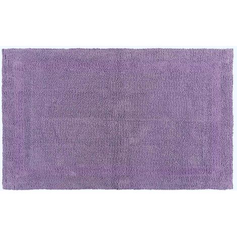 HOMESCAPES Tapis de bain en coton, 50 x 80 cm – Lilas