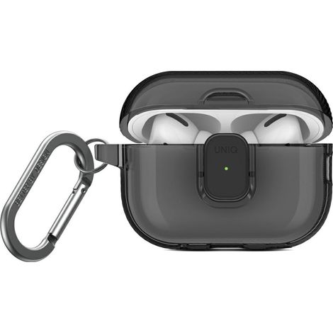UNIQ Glase Pro Schutzhülle für AirPods Pro 2 mit Schloss, Rauchgrau (1/3)