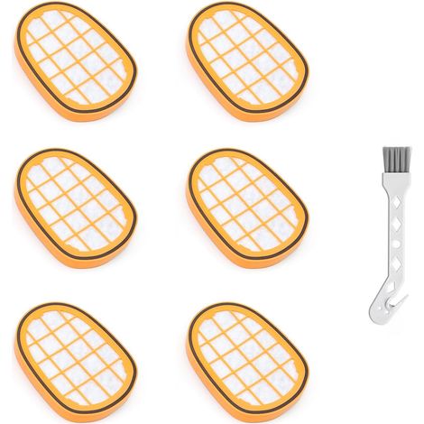6 Pièces Set Filtre Aspirateur pour Philips, Filtres de Rechange pour Aspirateur Sans Fil Philips Speedpro Max, avec Brosse Blanche, pour Modèles Philips FC6822, FC6823, FC6827, FC6908 (1/5)
