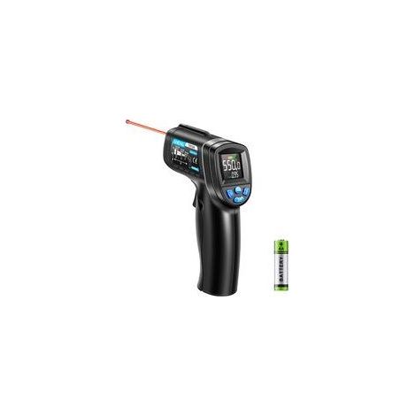 Thermomètre infrarouge laser sans contact – Plage -50°C à 550°C – Émissivité réglable – Temps de réponse 0,5s – Pour cuisine, BBQ, industrie (1/5)