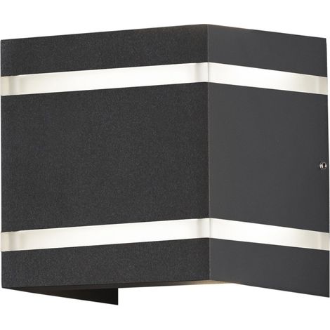 Konstsmide Cremona Applique Murale Extérieure Moderne Up Down Réglable Gris Foncé 2x 3W LED, IP54 (1/3)