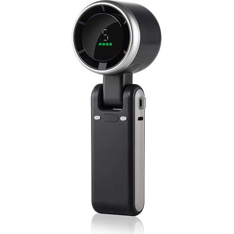 3-in-1 tragbarer Ventilator mit Hochgeschwindigkeitsturbine, 5 Geschwindigkeitsstufen, USB-Anschluss, faltbar, für den Einsatz am Schreibtisch und im Freien, mit Aufhängekabel und 3600 mAh Hochleistun (1/5)