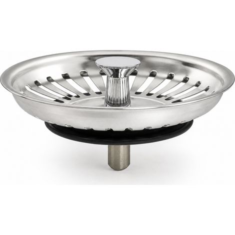 Siebkorb-Ablaufstopfen mit Dichtung für Waschbecken 84 mm (1/5)